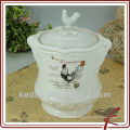 Funny Design Wholesale Porcelain Ceramic Cream Storage Jar